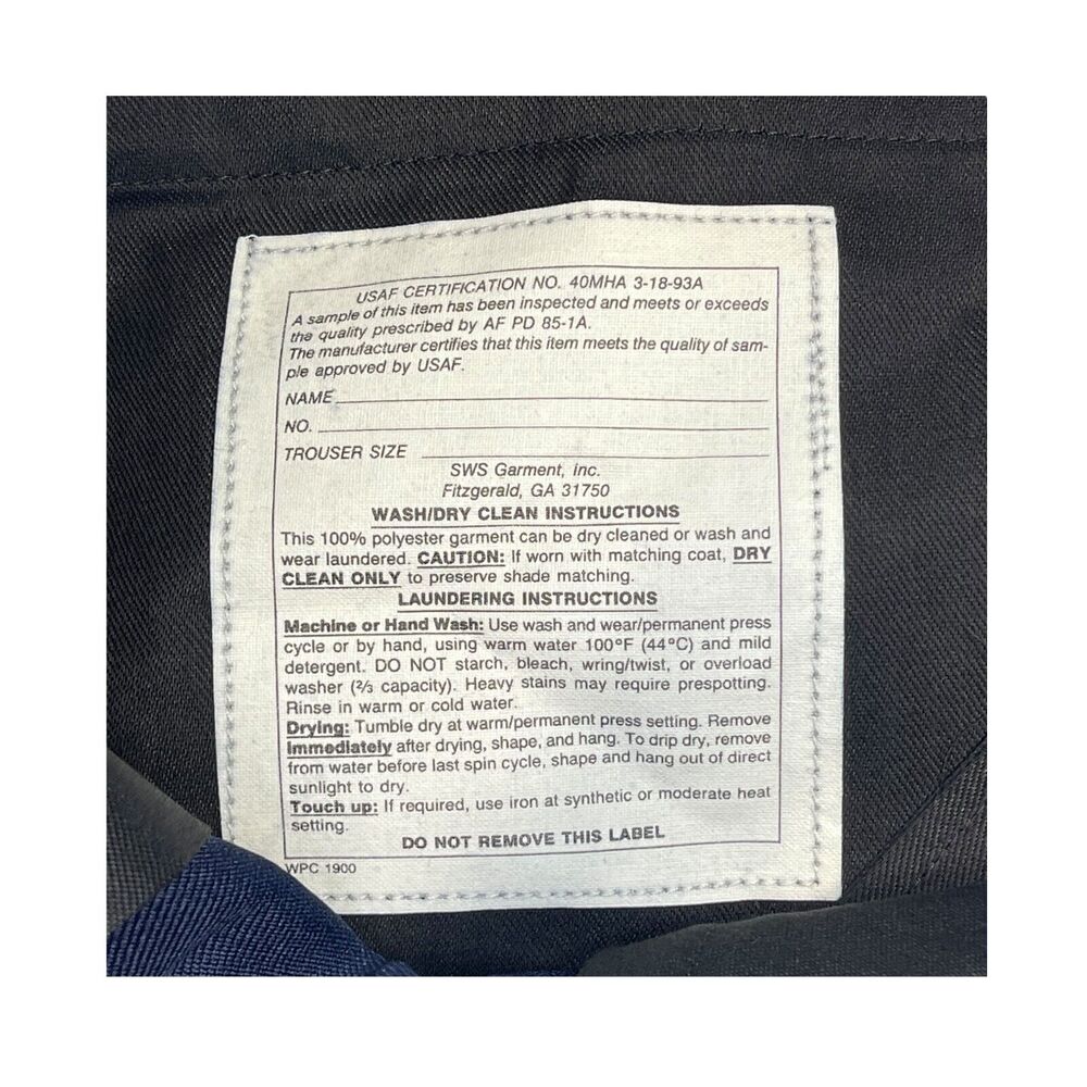 Spartacus Dress Pants Men's 33 Short Navy Blue 100% Polyester Mid-Rise Formal - Picture 7 of 8